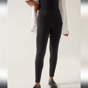 Athleta Black Delancy Moto Tight Leggings Size Small